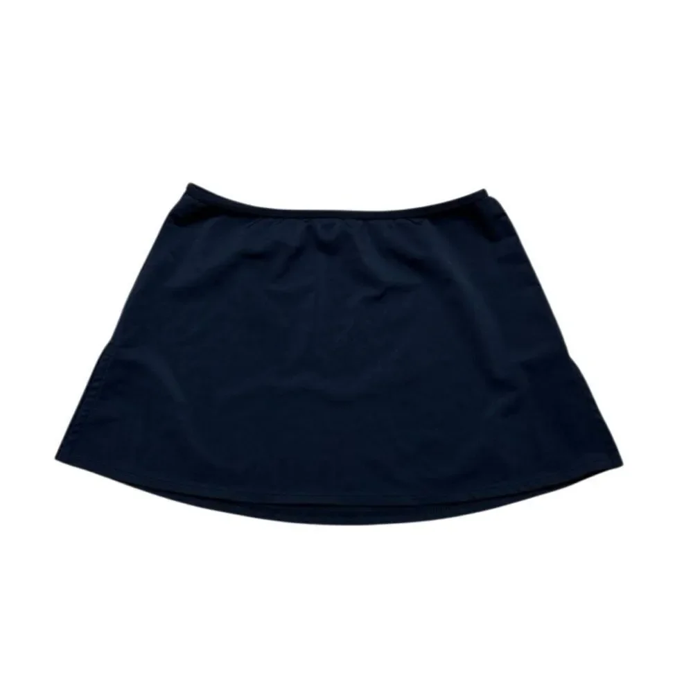 90s Vintage I.N.C. Black Jersey Mini Skirt Double Side Slit Medium
